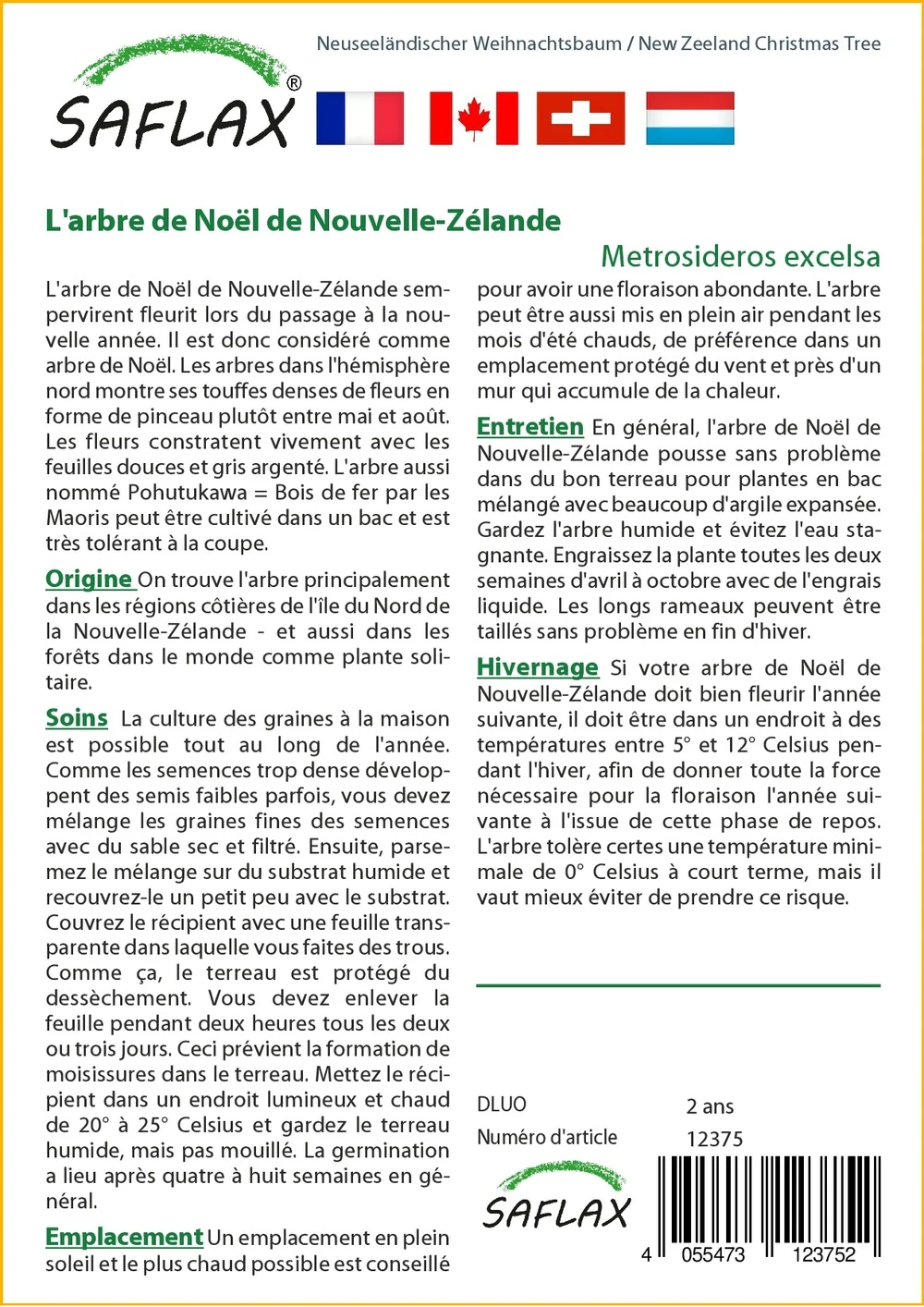 Kit De Culture - L'arbre De Noël De Nouvelle-zélande - 300 Graines - Metrosideros Excelsa – Image 3