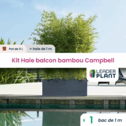 Kit Brise-vue Balcon Bambou Campbell 5 L